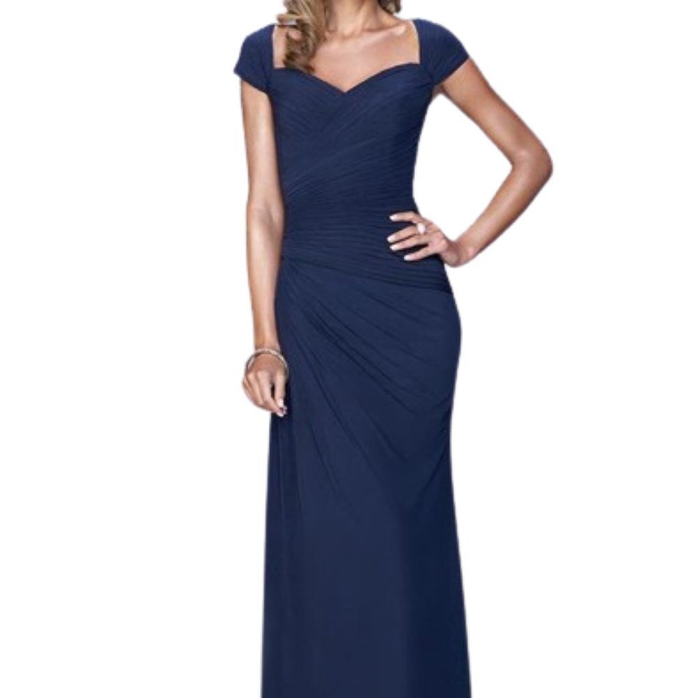NWT La Femme 21694SC  Jersey Evening Dress Meadow size 4